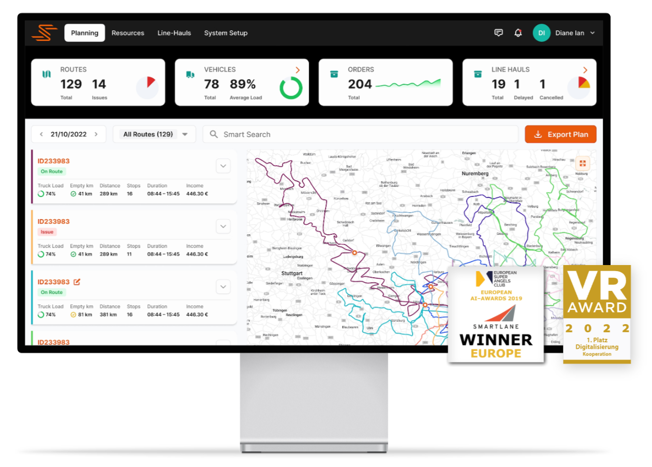 Dispositionssoftware Smartlane Transport Intelligence